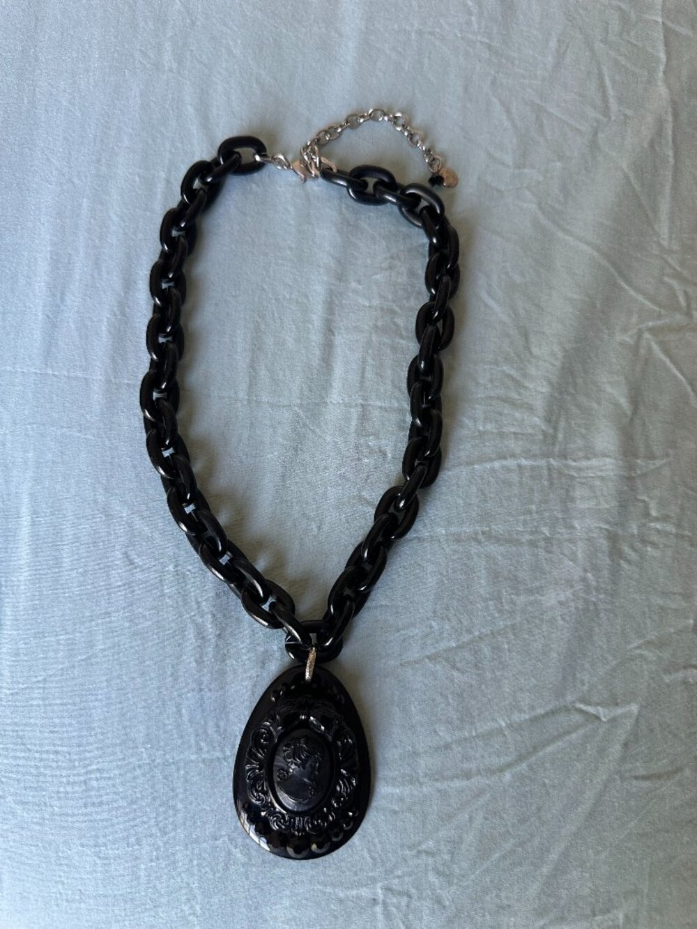 **Rare** Tarina Tarantino black cameo necklace